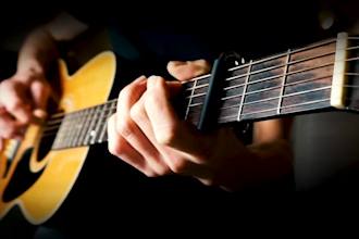 record acoustic fingerpicking and rhythm guitars