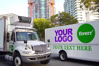 make professional logistics truck promo video animation