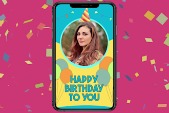 make happy birthday greeting video