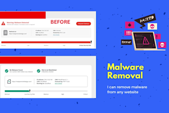 do full server malware removal or all website and security configuration setup