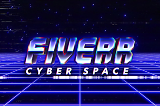 do neon 80s vhs retro cyber space grid intro reveal