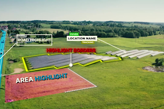 edit real estate drone video with 3d camera tracking and geolayers map