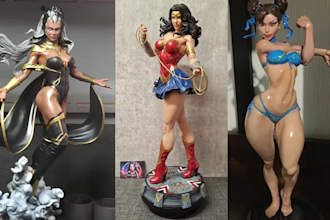 3d print and paint anime figure miniature painting tabletop figure resin print