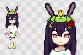 do pixel live2d vtuber model 2d nsfw vtuber anime style chibi live2d for stream