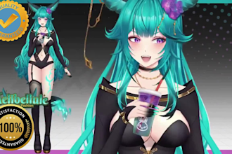 draw and rig custom live2d vtuber model model anime vtuber rigging live2d vtuber