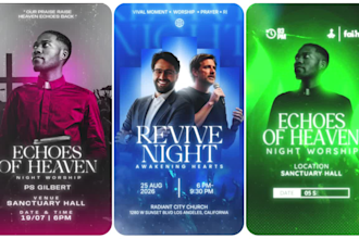 make motion flyer for worship, gospel, church events