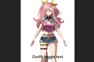 customize male or female live2d vtuber model for outfits, accessories and assets