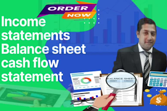 prepare financial statement profit loss, cash flow within 24 hours