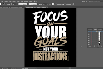 make modern typographic t shirt design for merch