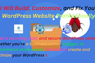 build, customize, and fix wordpress issues professionally
