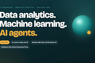 build data analytics, machine learning and ai agents