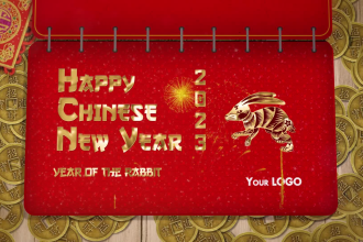 create happy chinese new year of the dragon 2024 greetings video