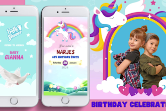 do digital or animated birthday invitation