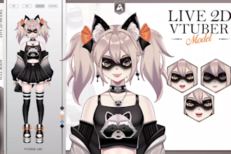 design and rig high quality live 2d vtuber model