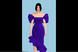 do 3d clothing fashion design for your product using clo 3d and marvelous design