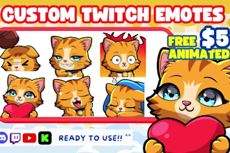 custom emotes for streamer twitch discord youtube kick
