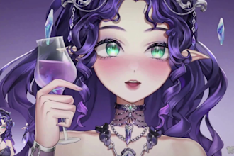 create a custom live2d vtuber model for streaming with rigging, ar vtuber