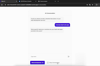 develop ai chat gpt saas web application