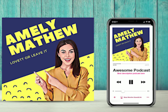 design unique podcast artwork, podcast cover art, or logo