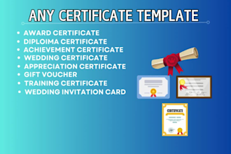 do certificate design, diploma or award certificate template