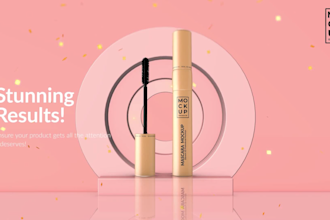 create professional 3d cosmetics promo
