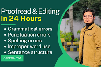 grammar check, spell check and proofreading your document