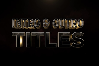 custom text, title animation or logo intro outro maker