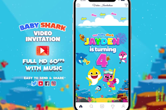 create an awesome birthday video invitation cartoon