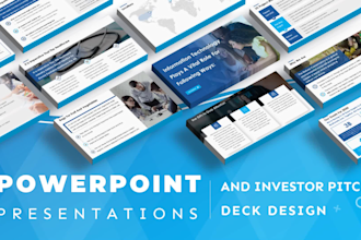 do powerpoint presentation and investor pitch deck design