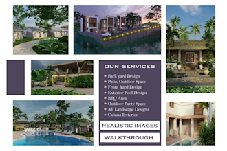 design your garden, backyard, pool, or any landscape with realistic renderings