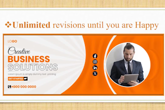 design a creative facebook cover or social media banner
