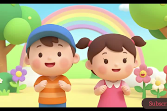 create a fun  rhythm cartoon video for kids