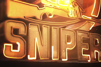 create clean glossy 3d logo intro