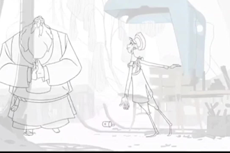 create 2d traditional animation, frame by frame video, 2d line art, hand drawn