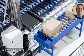 create 3d industrial animation warehouse animation conveyor system animation