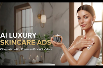 craft high quality ai skincare, cosmetic and beauty product video ai commercial