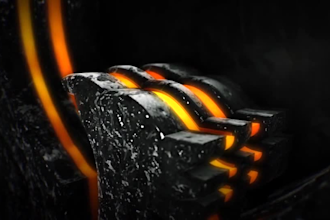 3d epic cinematic metal logo