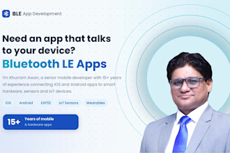 develop bluetooth low energy, iot, ble mobile app for android and ios