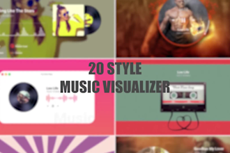 make an animated audio spectrum music video