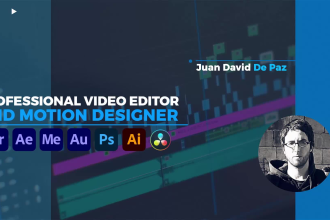 do professional video editing and motion graphics