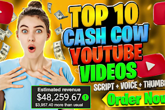 setup youtube automation channel and create cash cow videos