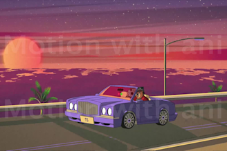 create lofi hip hop, loop animation or short animated gifs