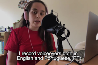 record professional portuguese and english voice overs