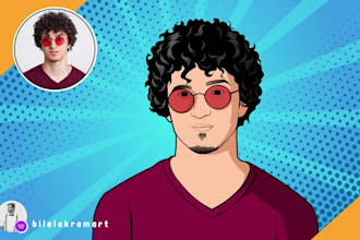 draw your portrait in comic art style