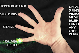 do 5finger video for product promo, meme, ads, explainer, logo or creative intro