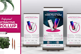 design professional roll up banner, signage for your business