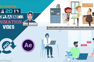 create a 2d explainer video and animated cartoon