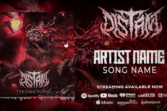 create epic music visualizer for heavy metal stream