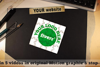 animate your logo in 5 videos done with original stopmotion templates