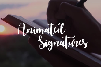 你手写的签名风格的标志或YouTube介绍动画